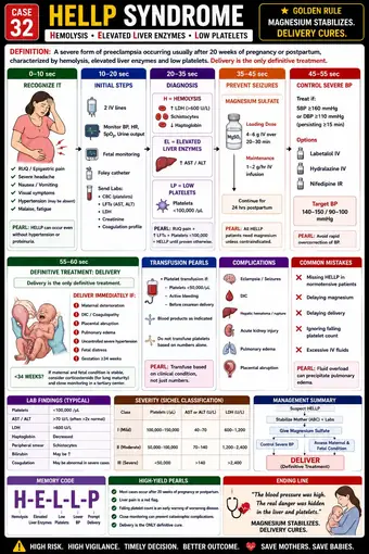 One-pager preview: HELLP Syndrome: Approach