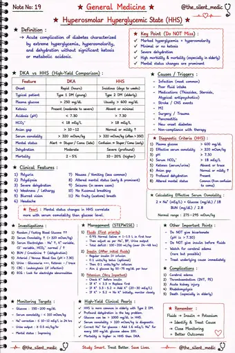 One-pager preview: HHS (Hyperosmolar Hyperglycaemic State)