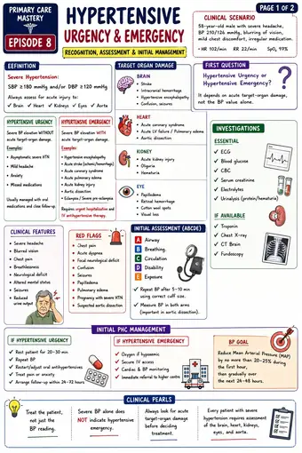 One-pager preview: HTN Urgency vs Emergency in the PHC
