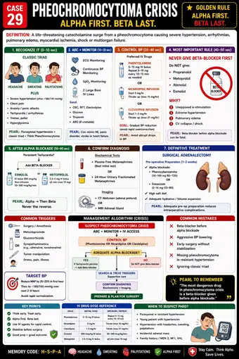 One-pager preview: Phaeochromocytoma Crisis: Approach