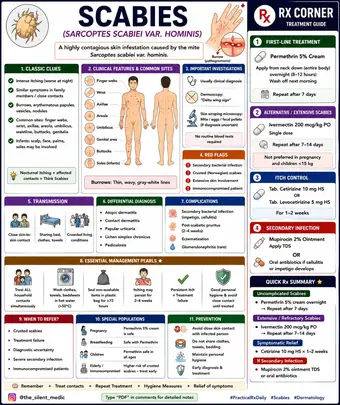 One-pager preview: Scabies: Rx